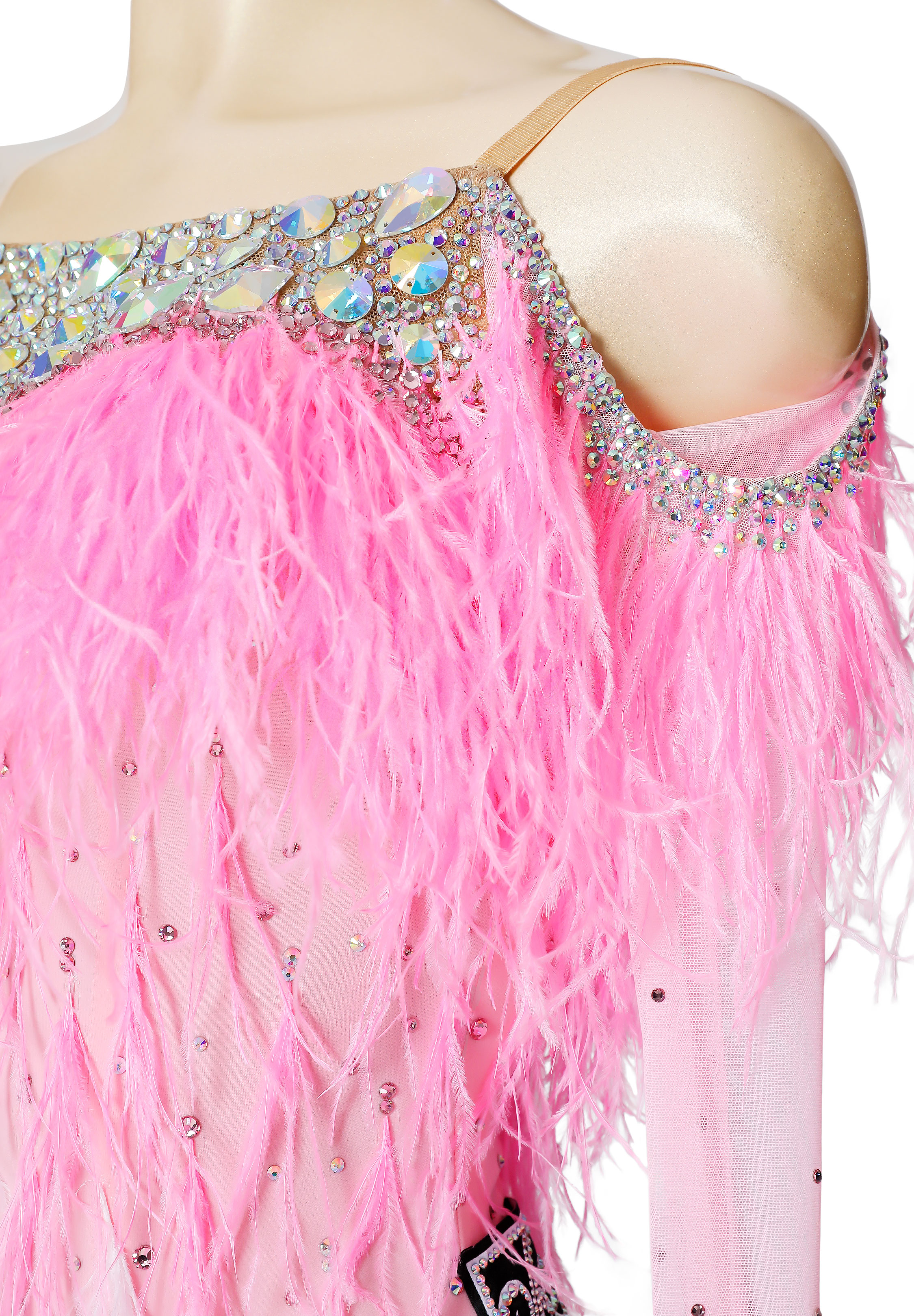 Feather Bodice Ballroom Smooth Costume PCWB19067 Ballroom Smooth