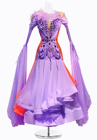 Feather Festival Ballroom Gown PR-B200012
