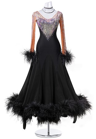 Feather Queen Ballroom Gown MQB288