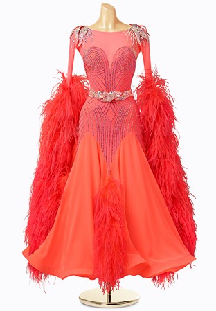 Feather Romance Ballroom Gown ADB2938