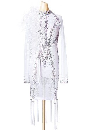 Feather Tassel Latin Dance Costume PCWL19042