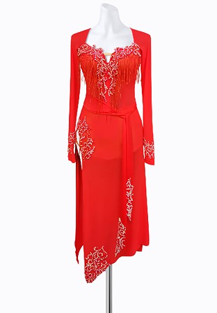 Fiery Applique Latin Dress AM-L3201