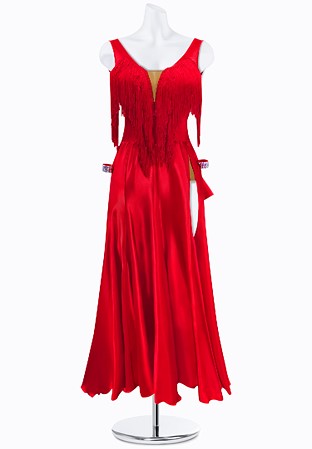 Fiery Fringe Smooth Gown AM-S3415