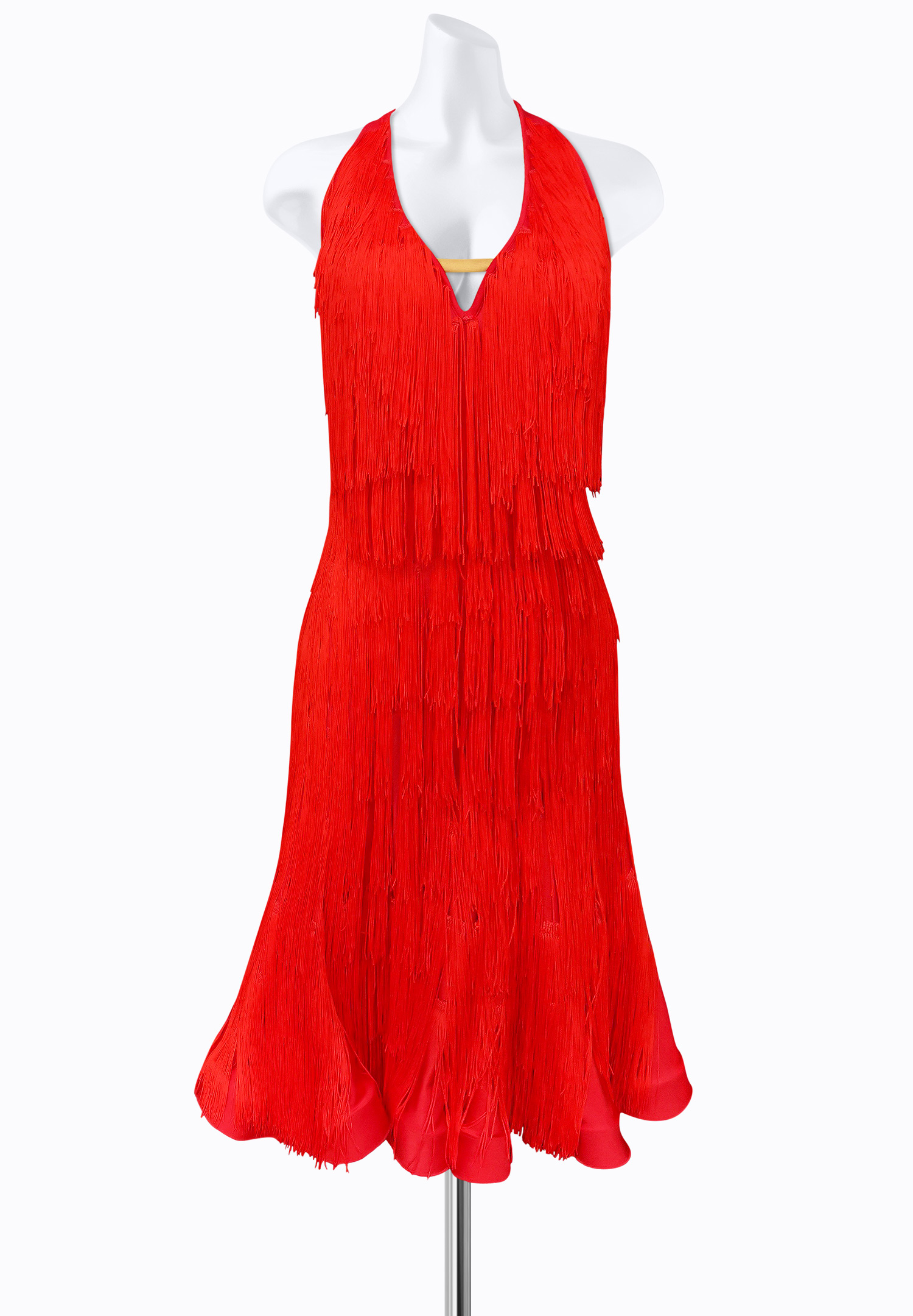 Fiery Halter Latin Dress AM-L3529