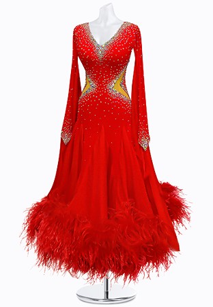 Fire Feather Ballroom Gown AMB3119
