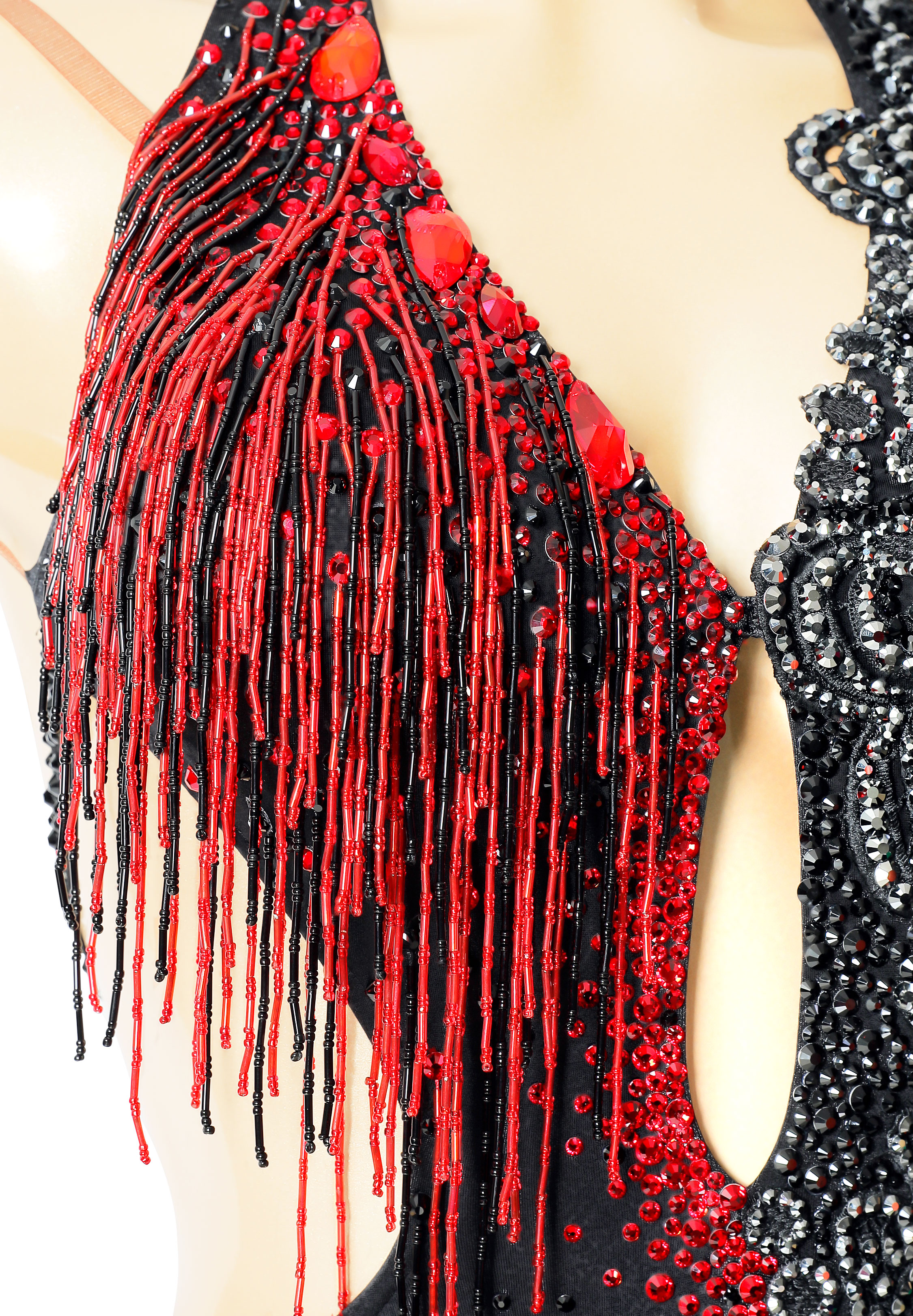 Flaming Fringe Latin Rhythm Gown PC-WL19019 International Latin