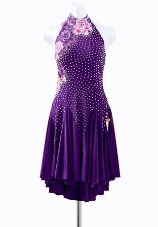 Floral Halter Latin Dress JT-L2133A