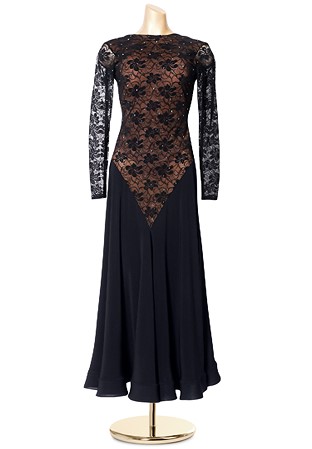Floral Lace Bodice V-Back Dance Gown PC-ED190521