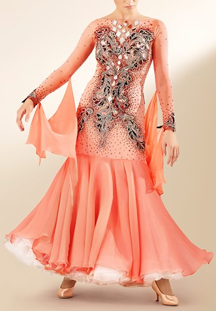 Floral Reflection Ballroom Dance Dress PCWB19055