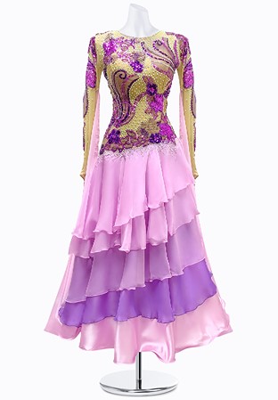 Floral Sequin Ballroom Gown JT-B4605