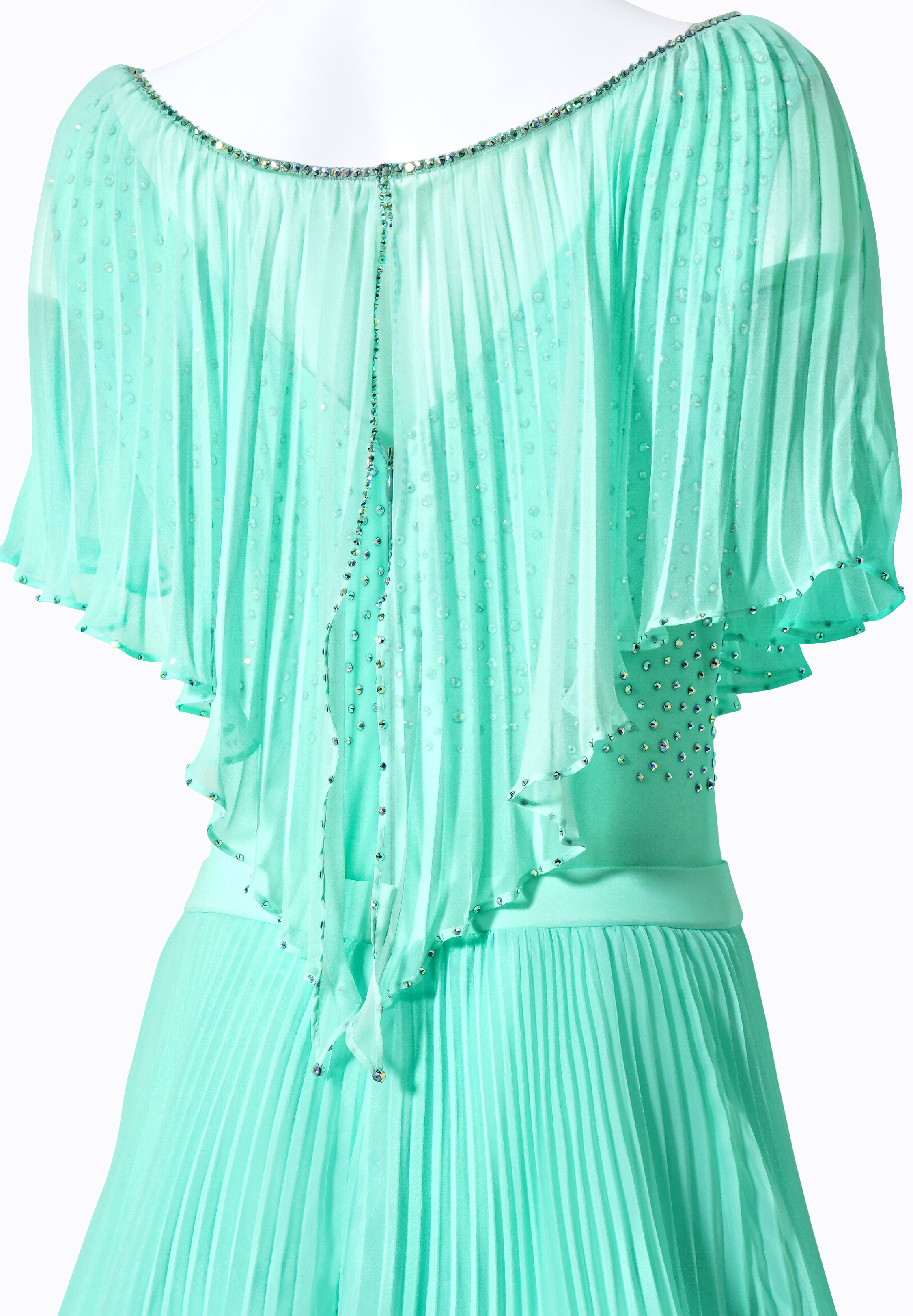 Flowy Pleated Skirt Ballroom Smooth Dress PCWB190101 | popconatelier