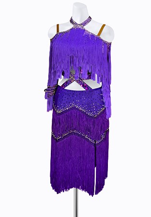 Forbidden Fringe Latin Dress AM-L3036