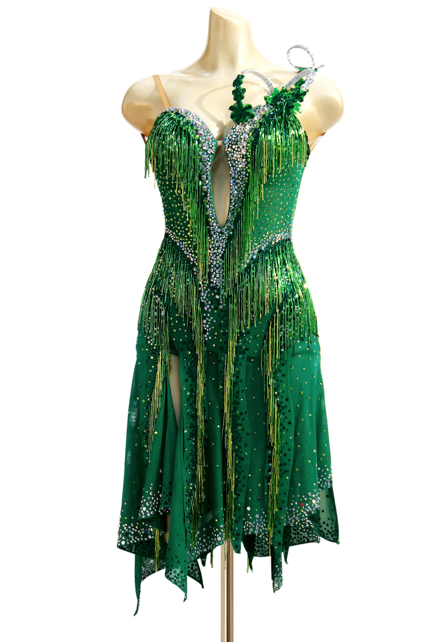 Forest Fringe Latin Competition Dress PCWL180023 Latin Rhythm