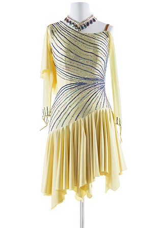 Frilly Crystal Embrace Latin Competition Dress VN-L5327