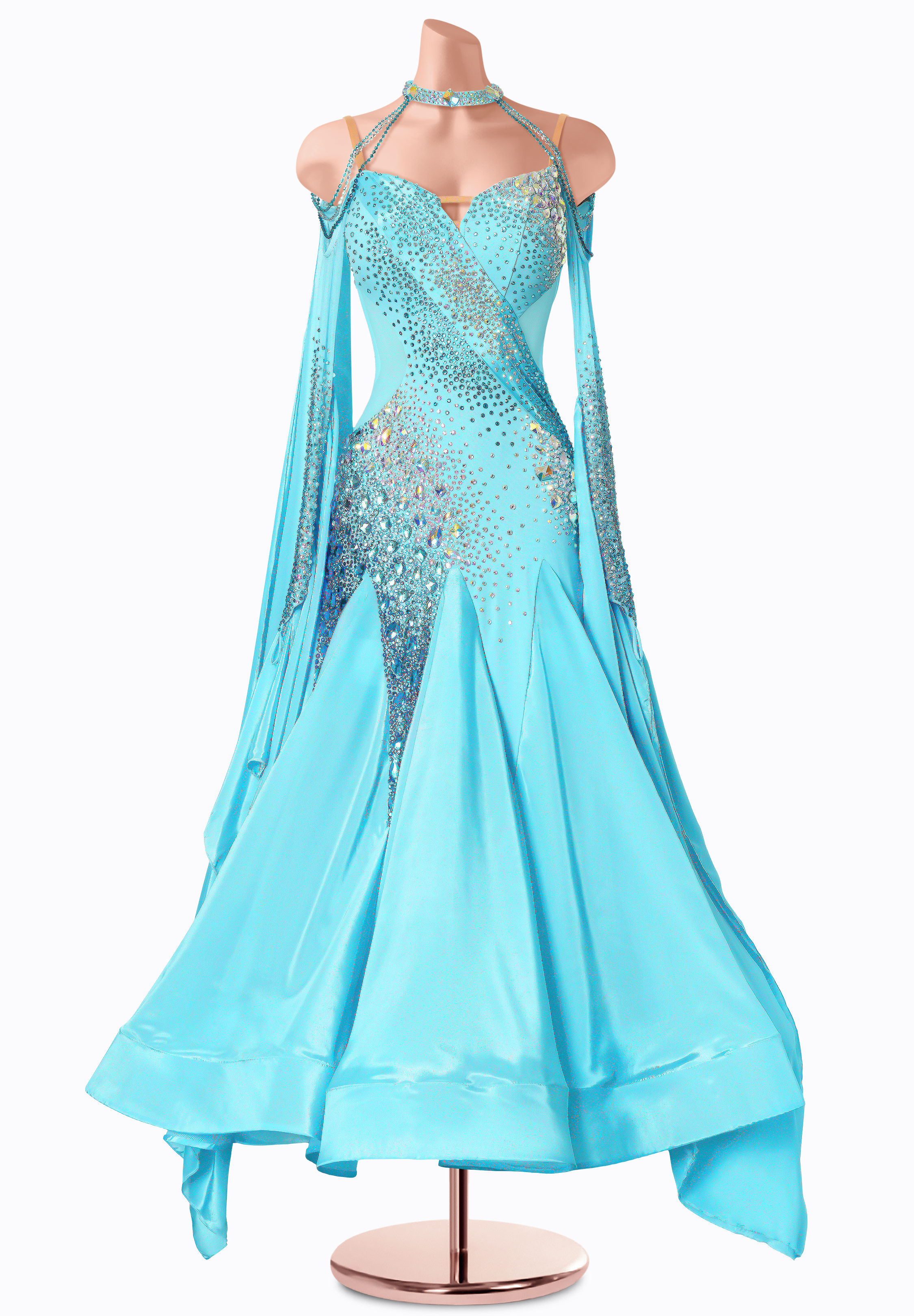 Frosted Tide Ballroom Gown MF-B0505