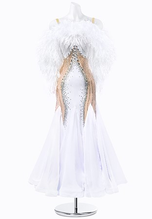 Frozen Feather Ballroom Gown AMB3346
