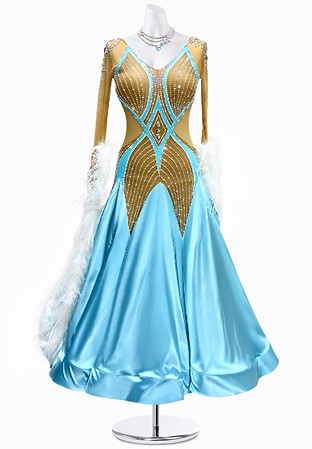 Frozen Feather Ballroom Gown JT-B4523