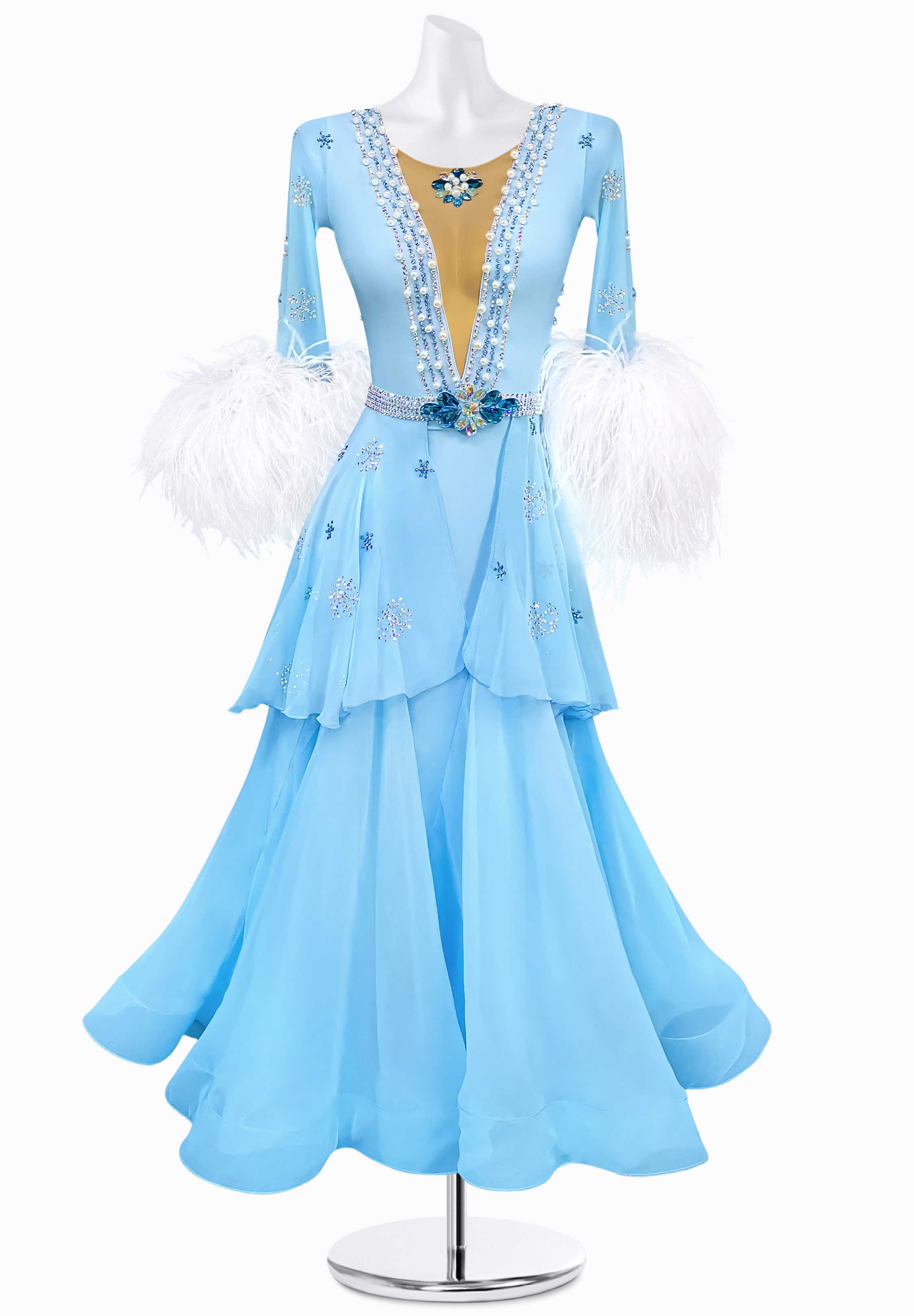 Frozen Pearl Ballroom Gown AM-B3248
