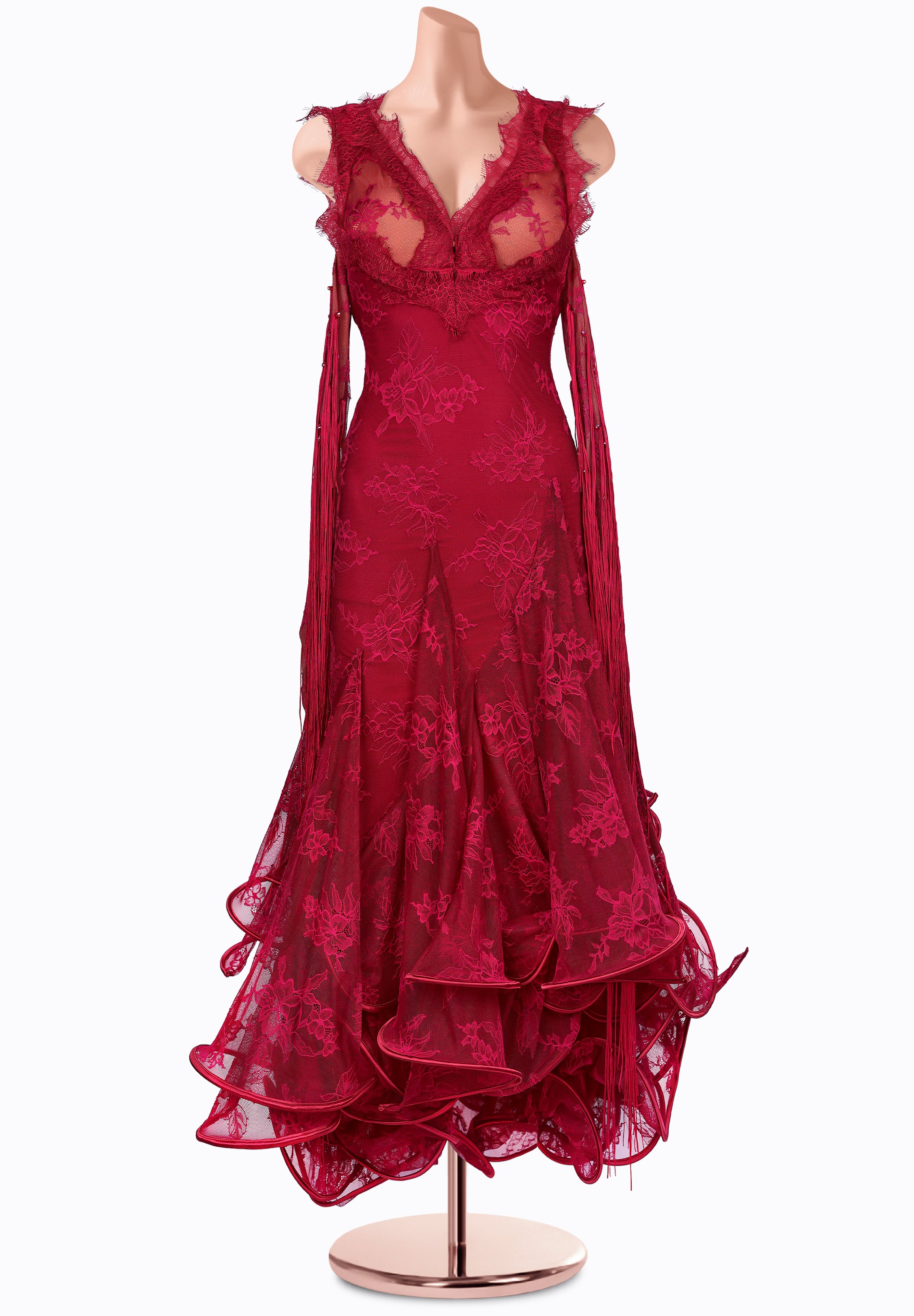Garnet Lace Dance Dress TD-CM0026