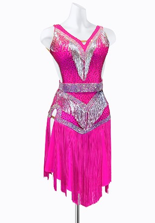 Gleaming Fringe Latin Dress PR-L225048