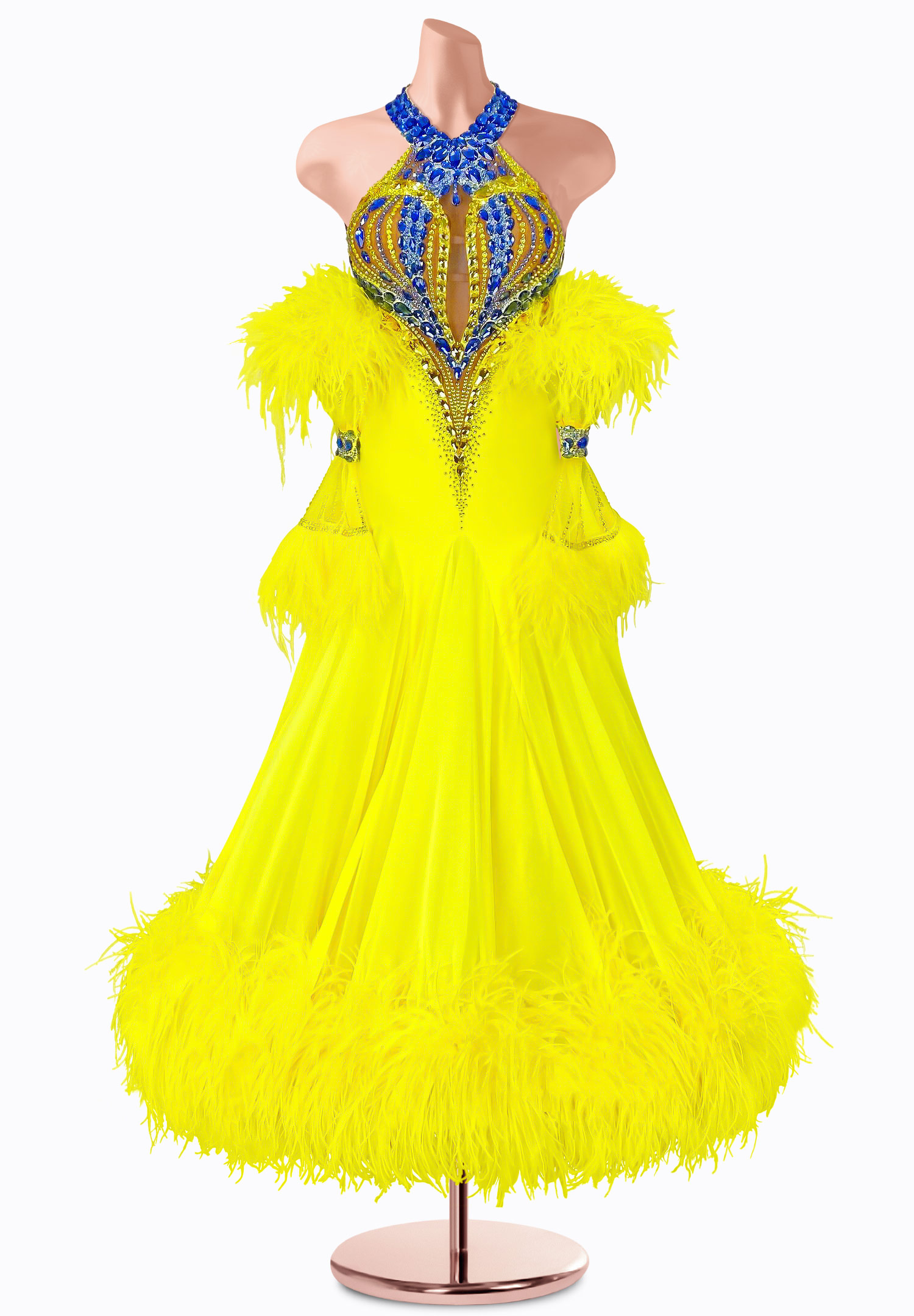 Gleaming Twirls Ballroom Gown TID-BM0711