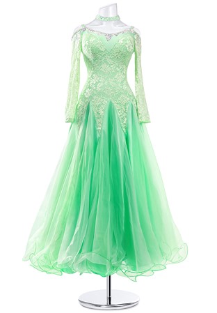 Glittering Neckline Lace Ballroom Evening Dress MQB211