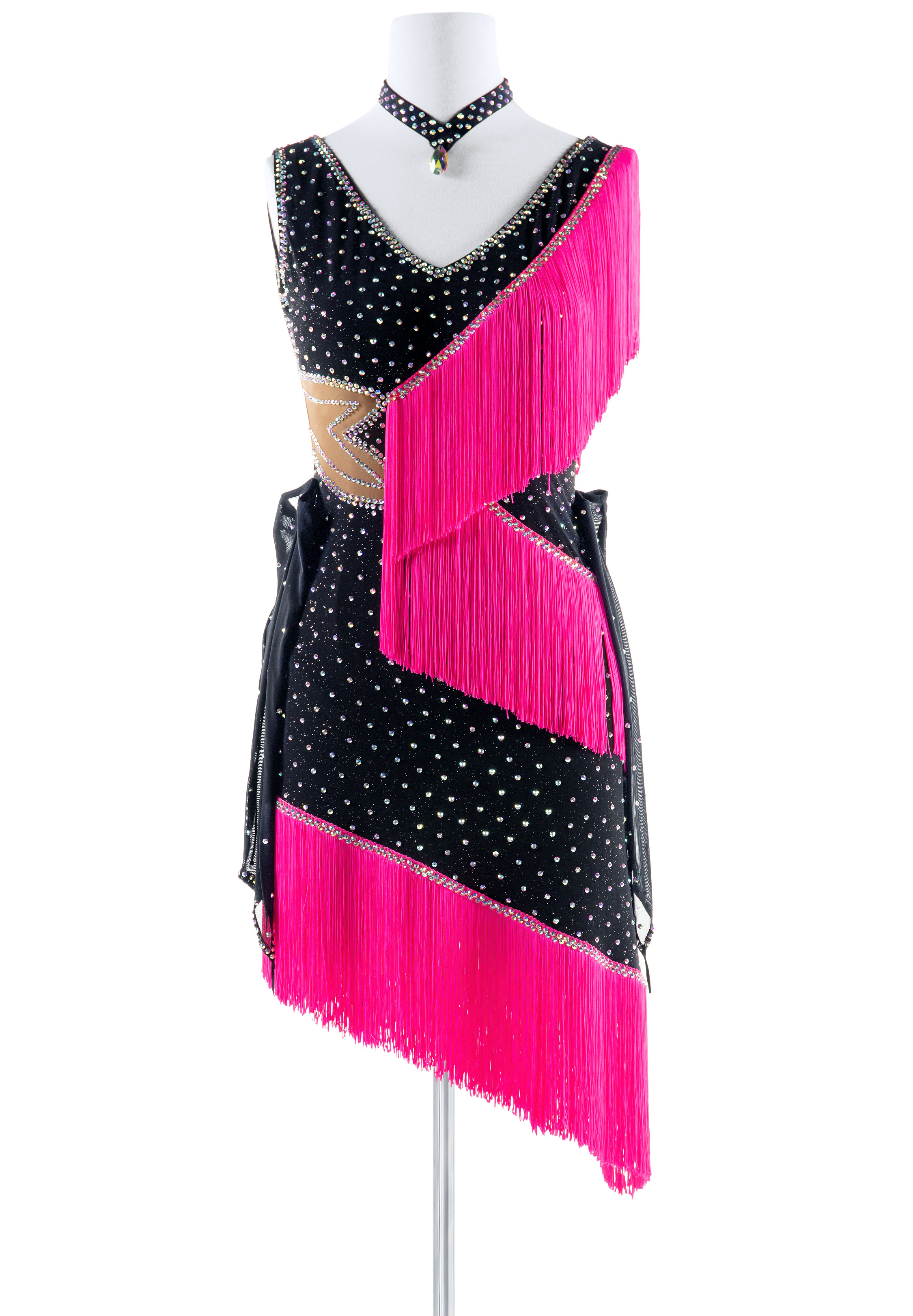 Glitzy Fringe Rhythm Latin Competition Gown L5340 International Latin