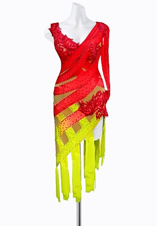 Glowing Applique Latin Dress AML3348