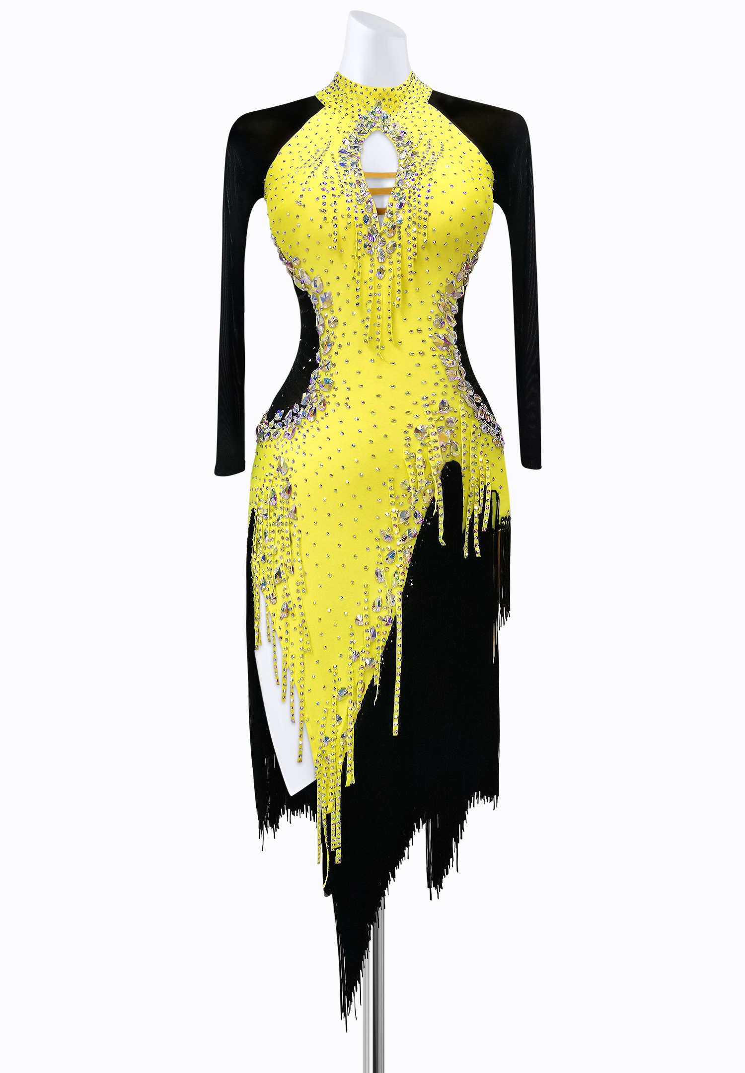 Glowing Keyhole Latin Dress AM-L3552