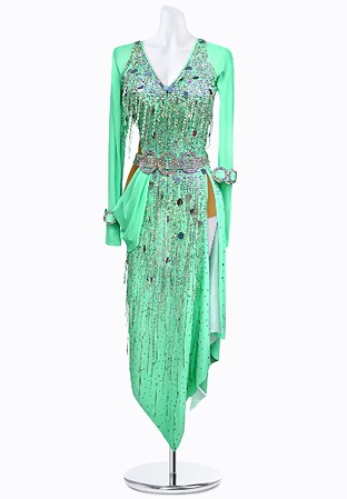 Glowing Lagoon Latin Dress AM-L3115
