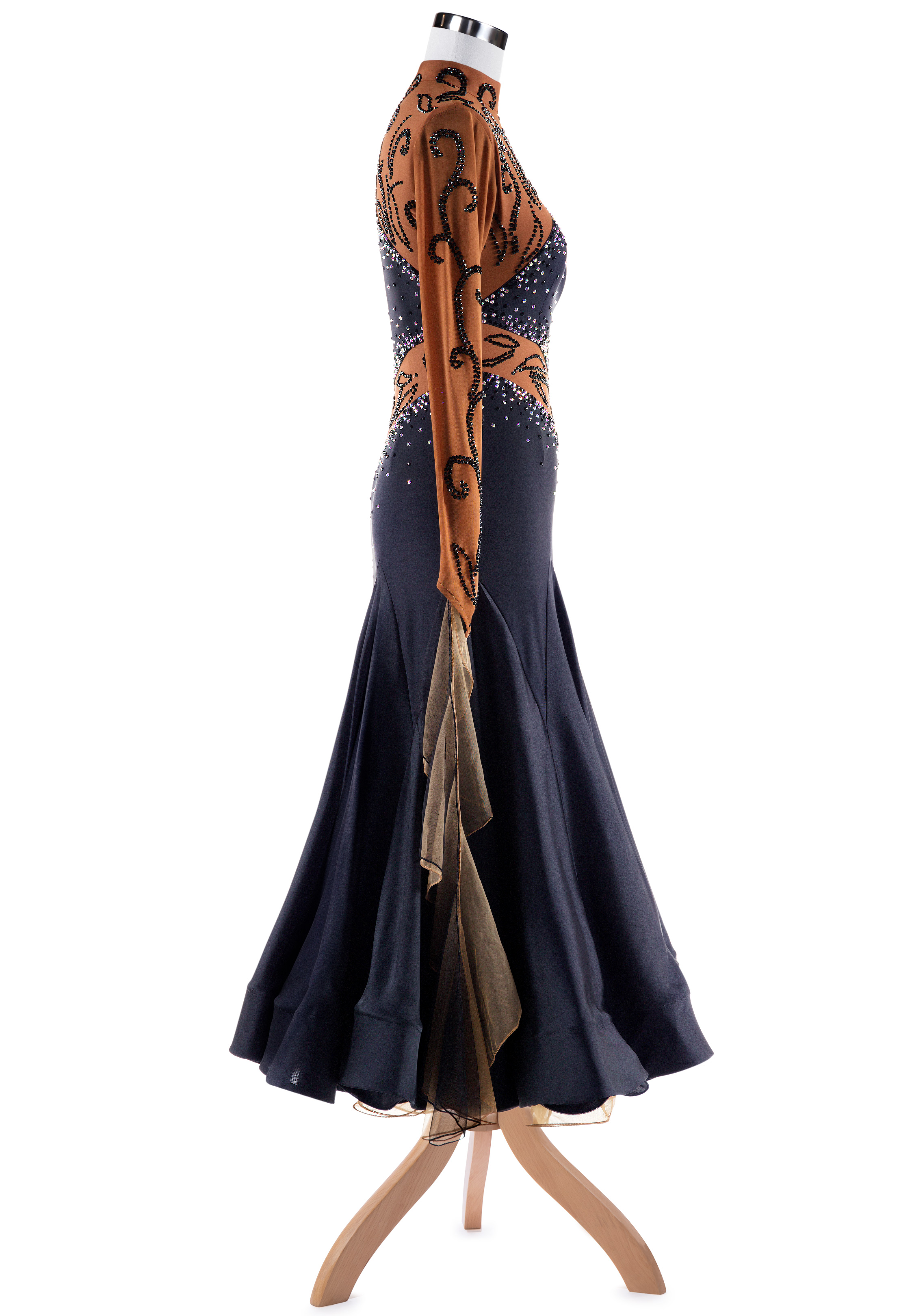 Graceful Half-Collar Ballroom Dance Dress VN-A5409