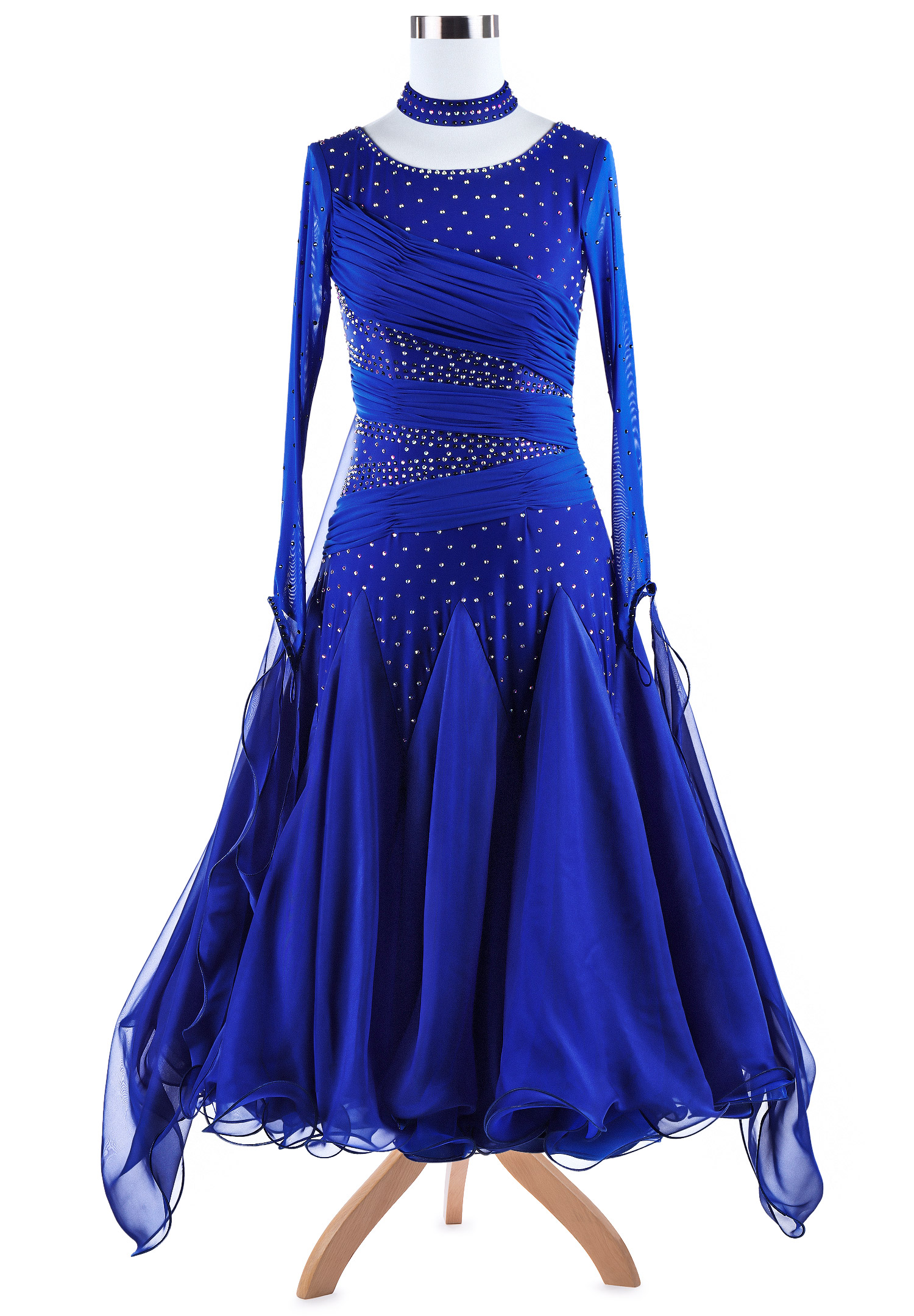 Graceful Ruched Ballroom Dance Competition Dress VN-A5282
