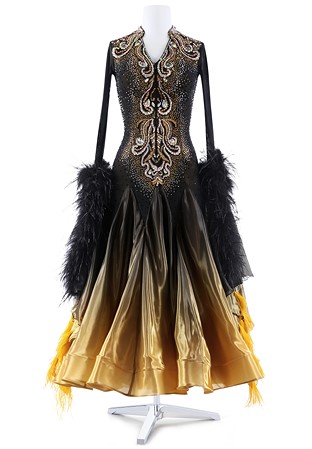 Haunted Feather Ballroom Gown NZB23224