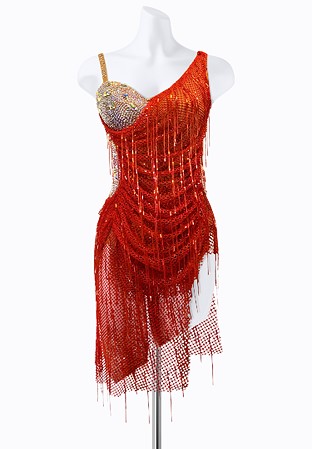 Heartbeat Mesh Latin Dress PR-L225219