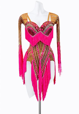 Hot Pink Latin Dress PR-L225207