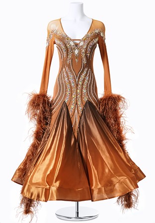Iced Cappuccino Luxury Ballroom Dress MFB0062