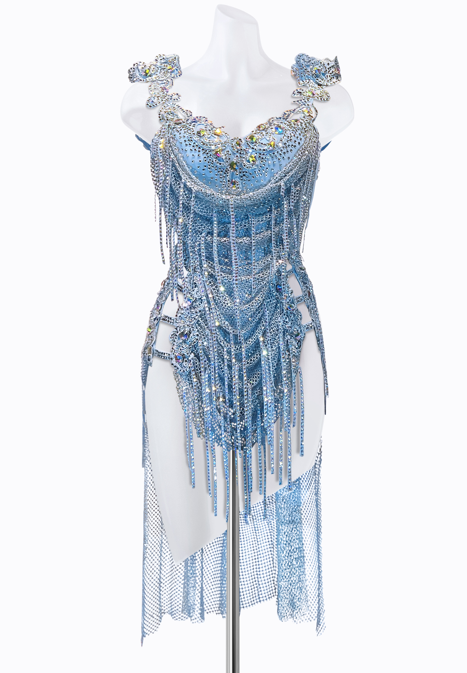 Icy Draped Latin Dress PR-L225071