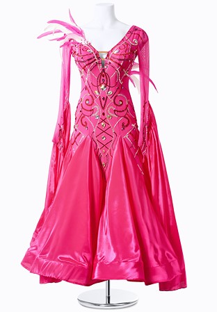 Interlaced Crystal Pattern Ballroom Gown MFB0061