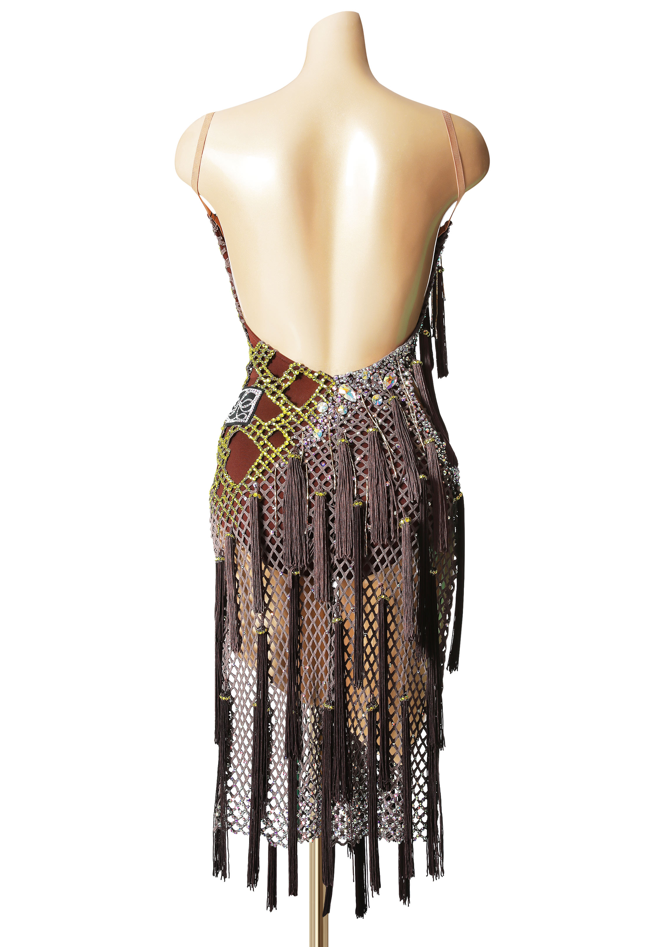 Interweave Crystal Tassel Latin Dress PCWL19020 Latin Rhythm