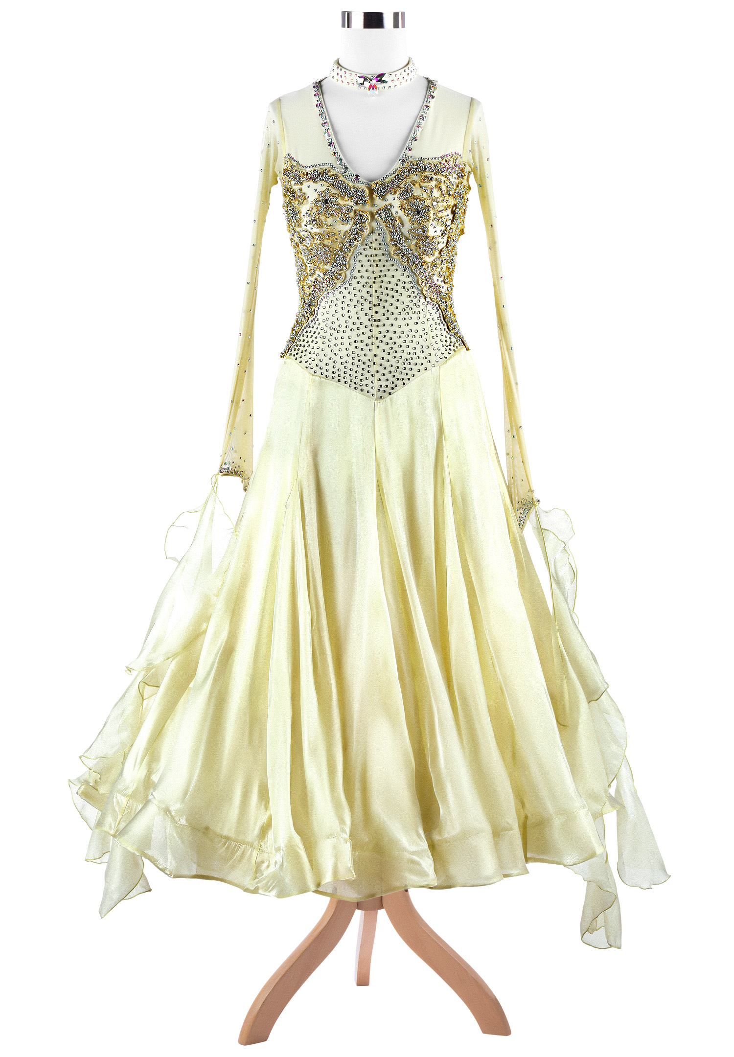 Intricate Floral 8 Panel Ballroom Competition Dress VN-A5280