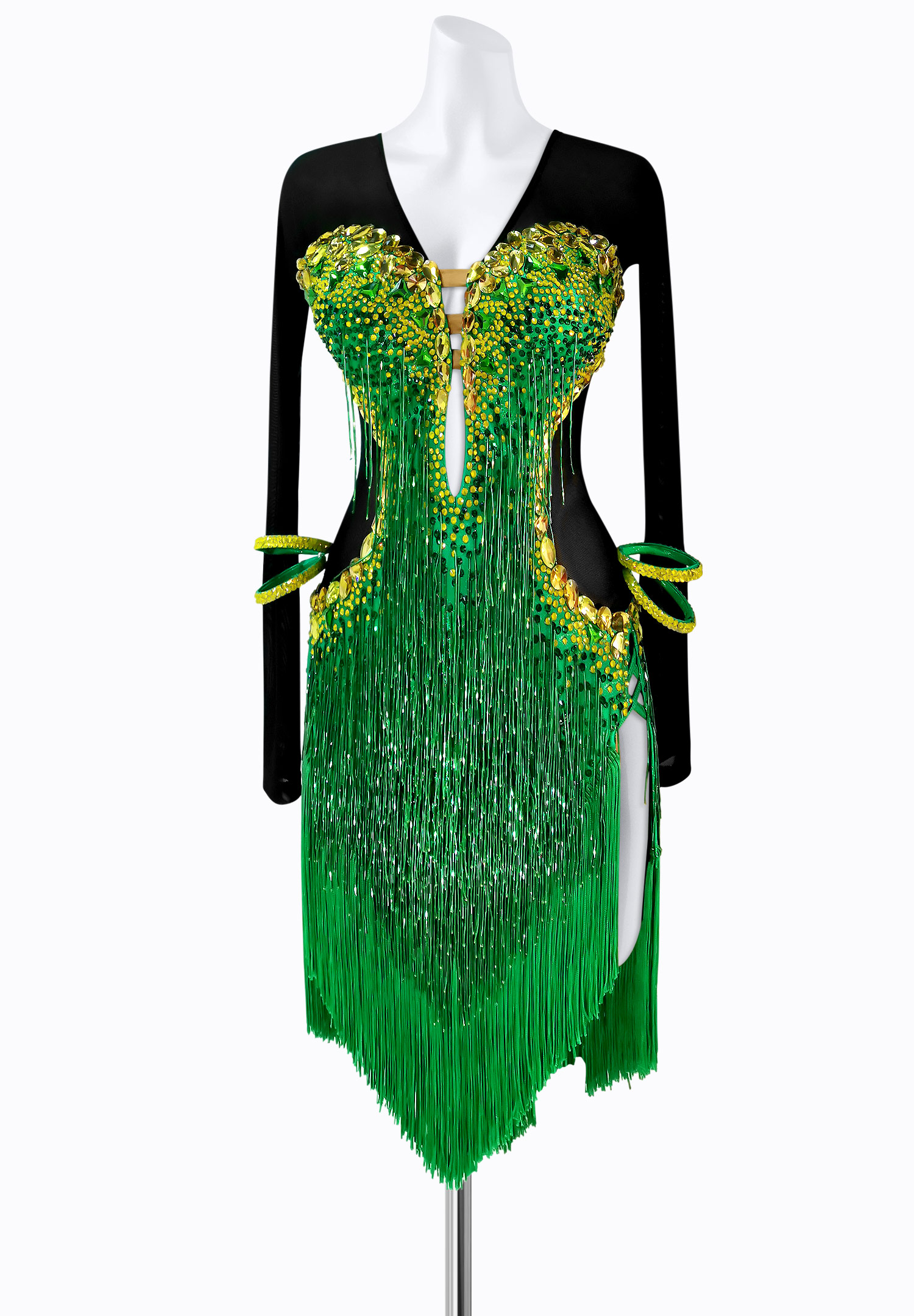 Jungle Fringe Latin Dress AM-L3506