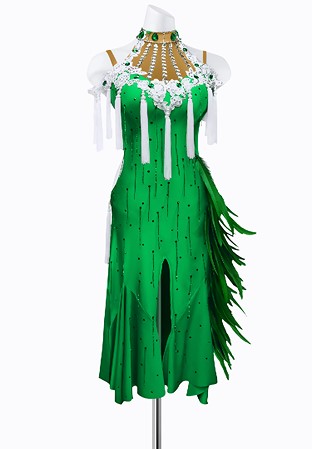 Lace Tassel Latin Dress AM-L3402