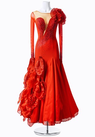 Lady Rouge Organza Flower Ballroom Dress MFB0039