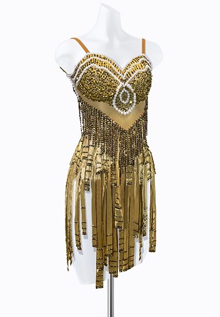 Metallic Pearl Latin Dress PR-L240087