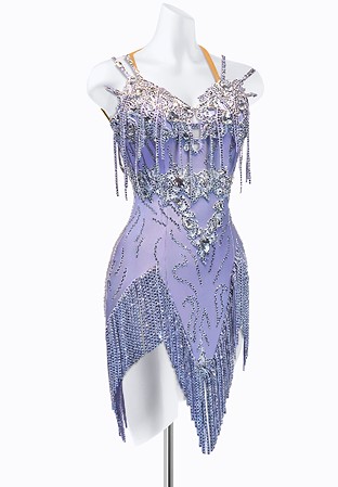 Lavender Crystal Latin Dress PR-L225058