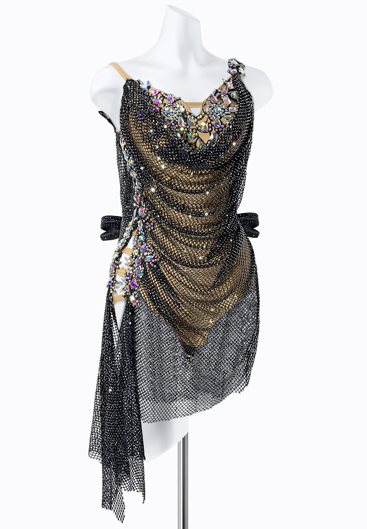 Luminous Mesh Latin Dress JT-L2223