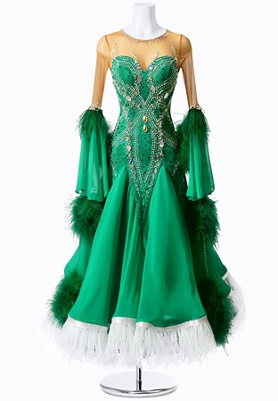 Lush Feather Ballroom Gown MFB0218