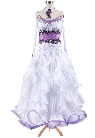 Luxury Accordion Pleated Ballroom Competition Dress VN-A5261