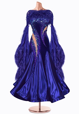 Midnight Feather Ballroom Gown TID-BM1036