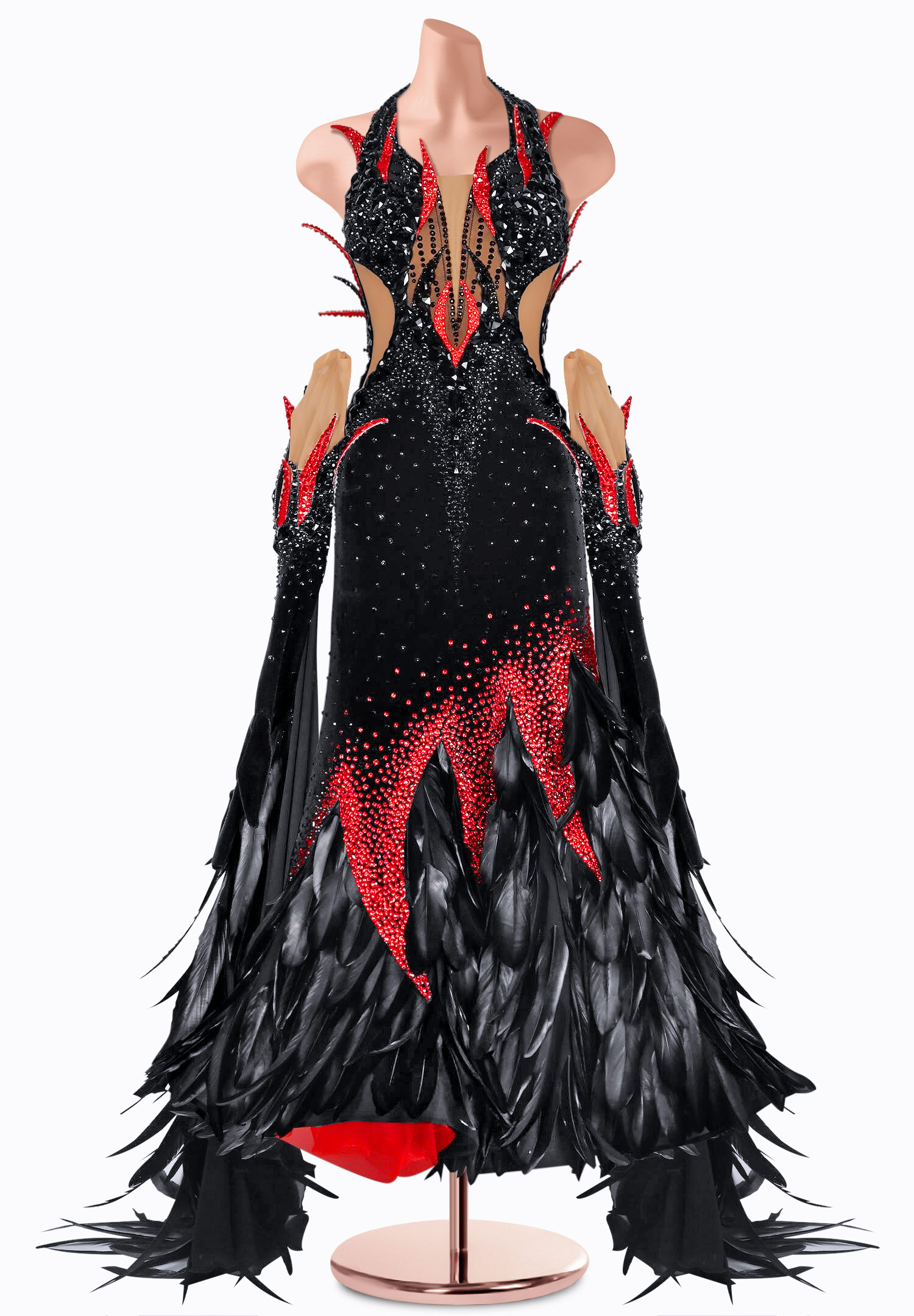 Dark Canary Ballroom Gown TID-BM1042